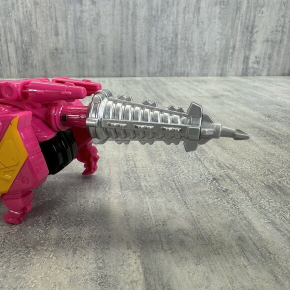 Power Rangers Dino Charge Pink Triceratops Charger Megazord Zord Builder Bandai - Picture 4 of 6